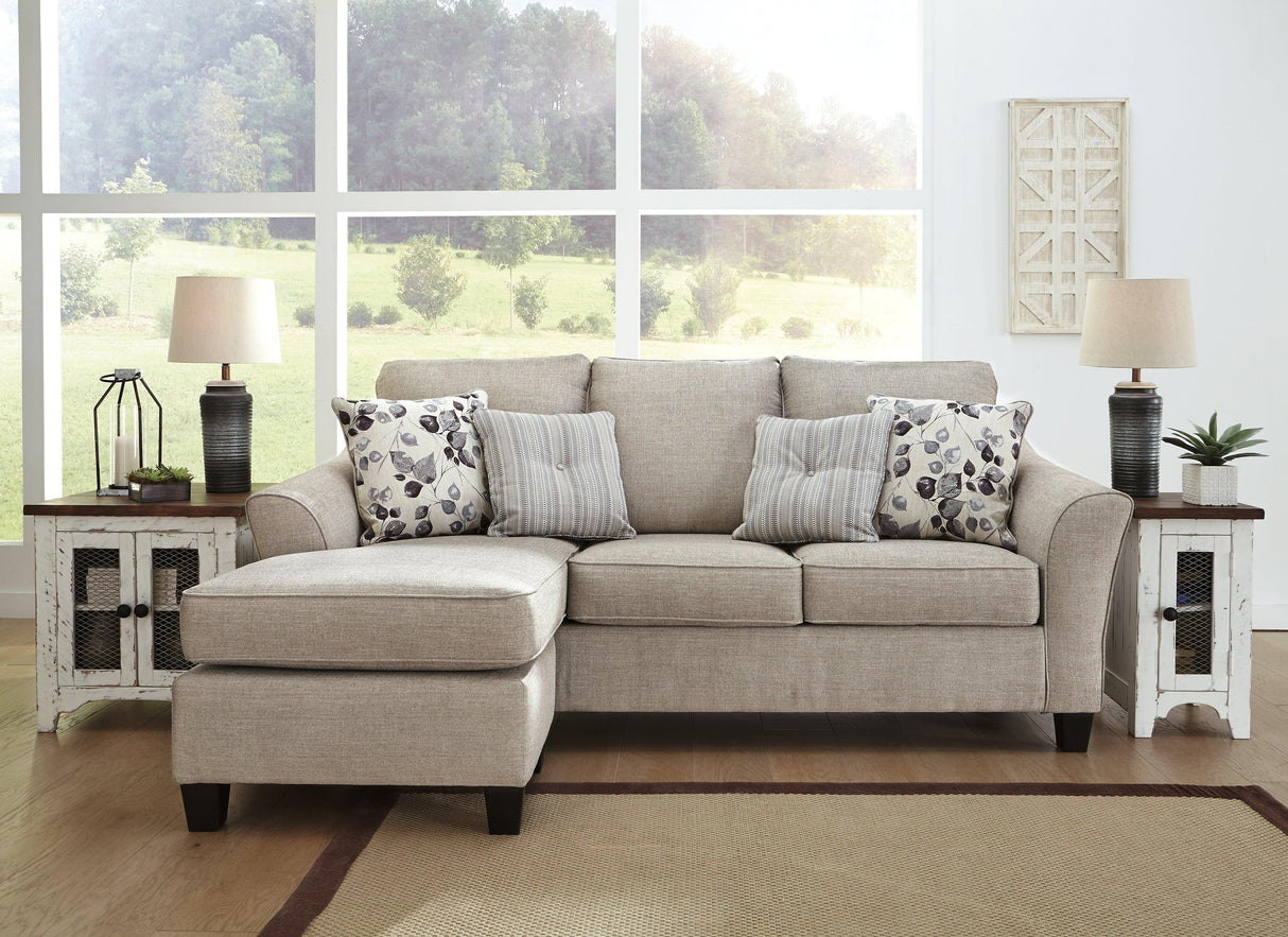 Abney Driftwood Chenille,textured Sofa Chaise - Ella Furniture