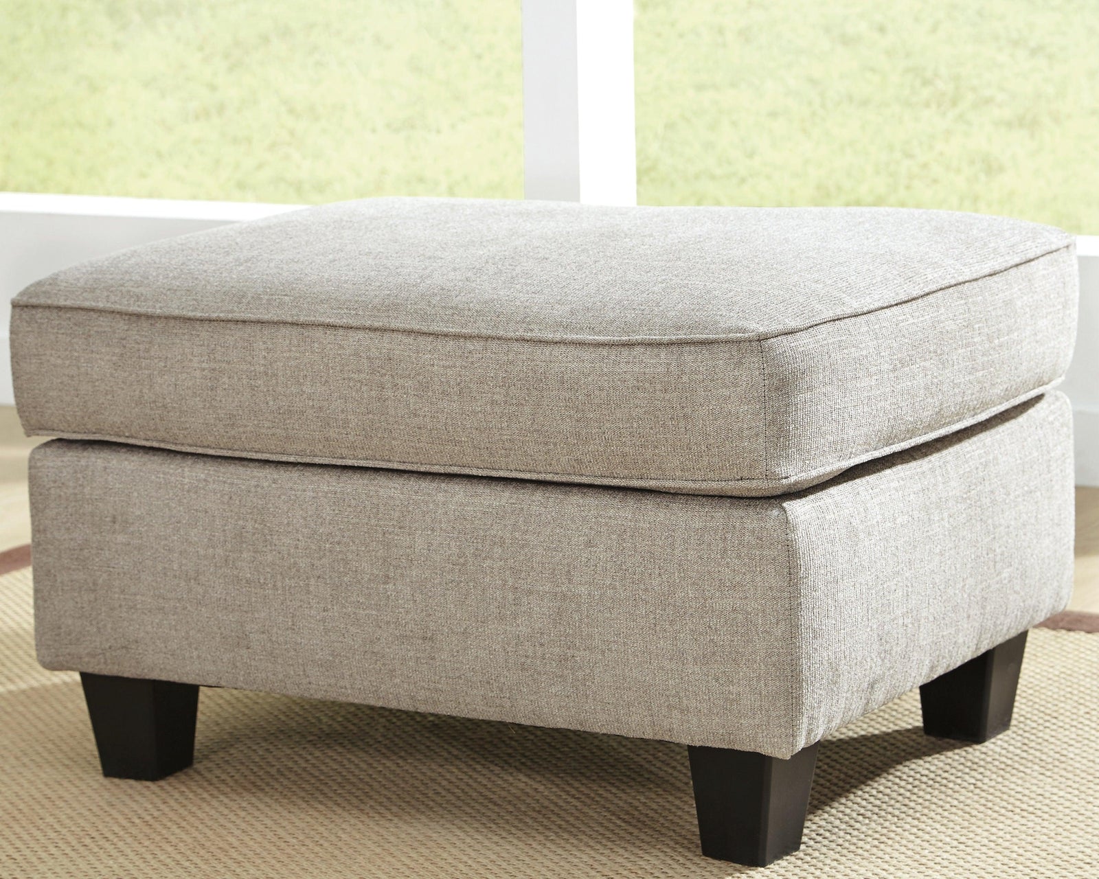 Abney Driftwood Chenille,textured Ottoman - Ella Furniture