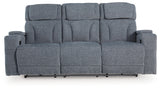 Studio Cave Steel Performance Fabric,Next-Gen Nuvella™,Chenille Power Reclining Sofa