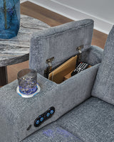 Studio Cave Steel Performance Fabric,Next-Gen Nuvella™,Chenille Power Recliner