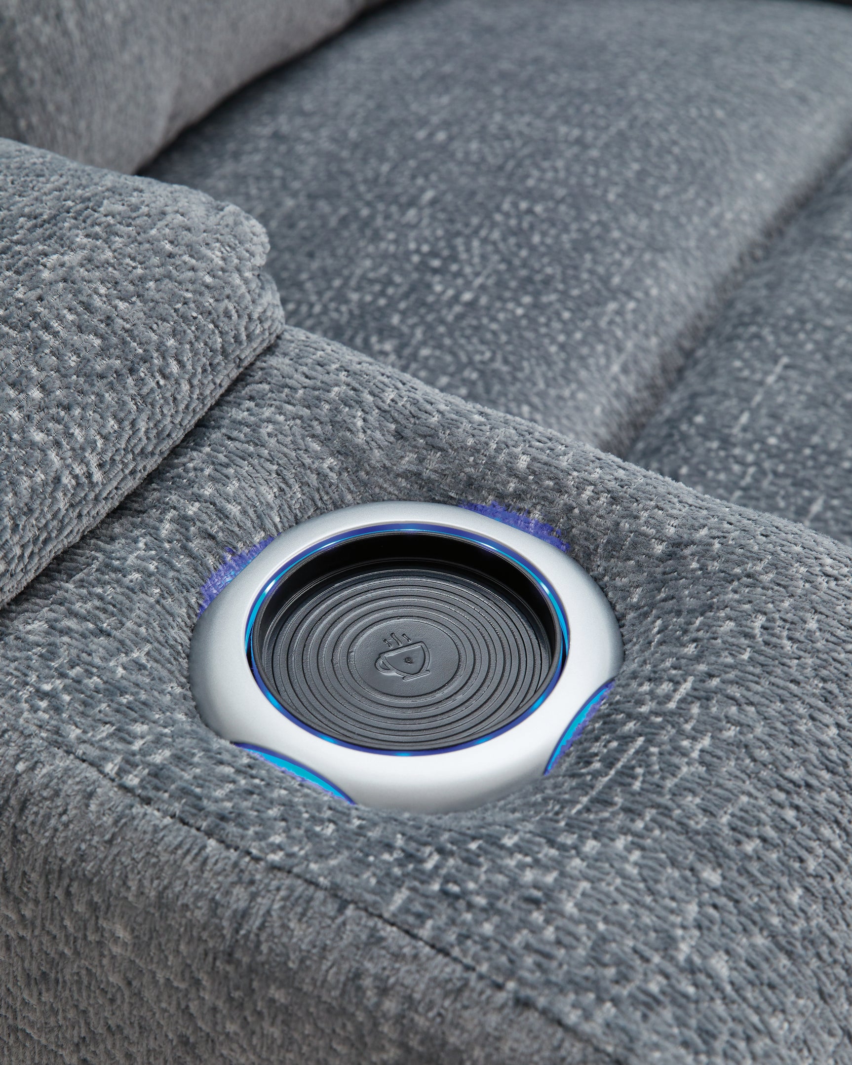 Studio Cave Steel Performance Fabric,Next-Gen Nuvella™,Chenille Power Recliner
