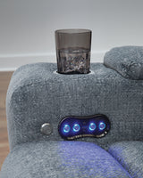 Studio Cave Steel Performance Fabric,Next-Gen Nuvella™,Chenille Power Recliner