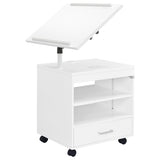 Lerma 1-Drawer Adjustable Tray Top Nightstand with Speaker White High Gloss — product image 6