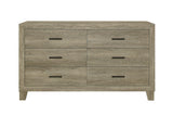 Gray Modern Traditional Rustic Solid Wood And Veneers Panel Bedroom Set - Ella Furniture