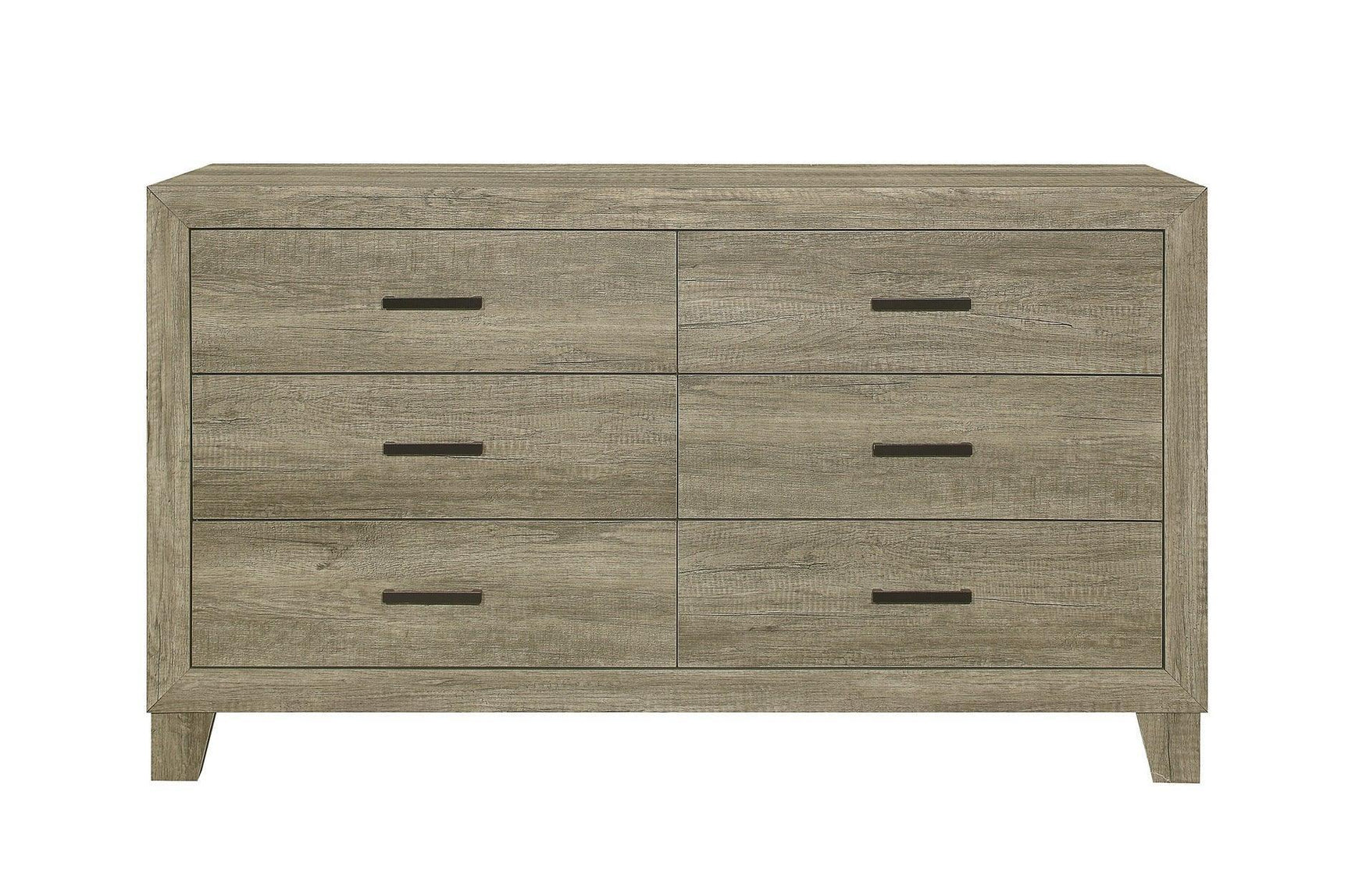 Gray Modern Traditional Rustic Solid Wood And Veneers Panel Bedroom Set - Ella Furniture
