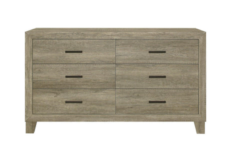 Gray Modern Traditional Rustic Solid Wood And Veneers Panel Bedroom Set - Ella Furniture