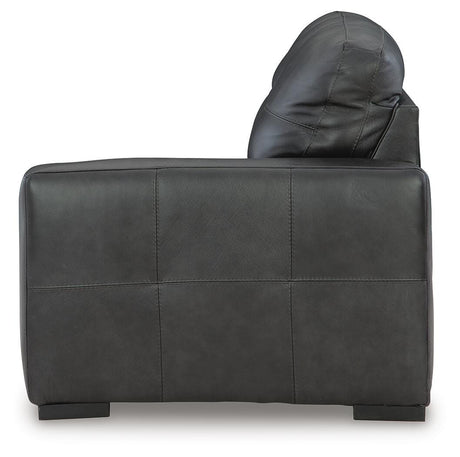 Brindley Fog 4-Piece Sectional with Ottoman — side view