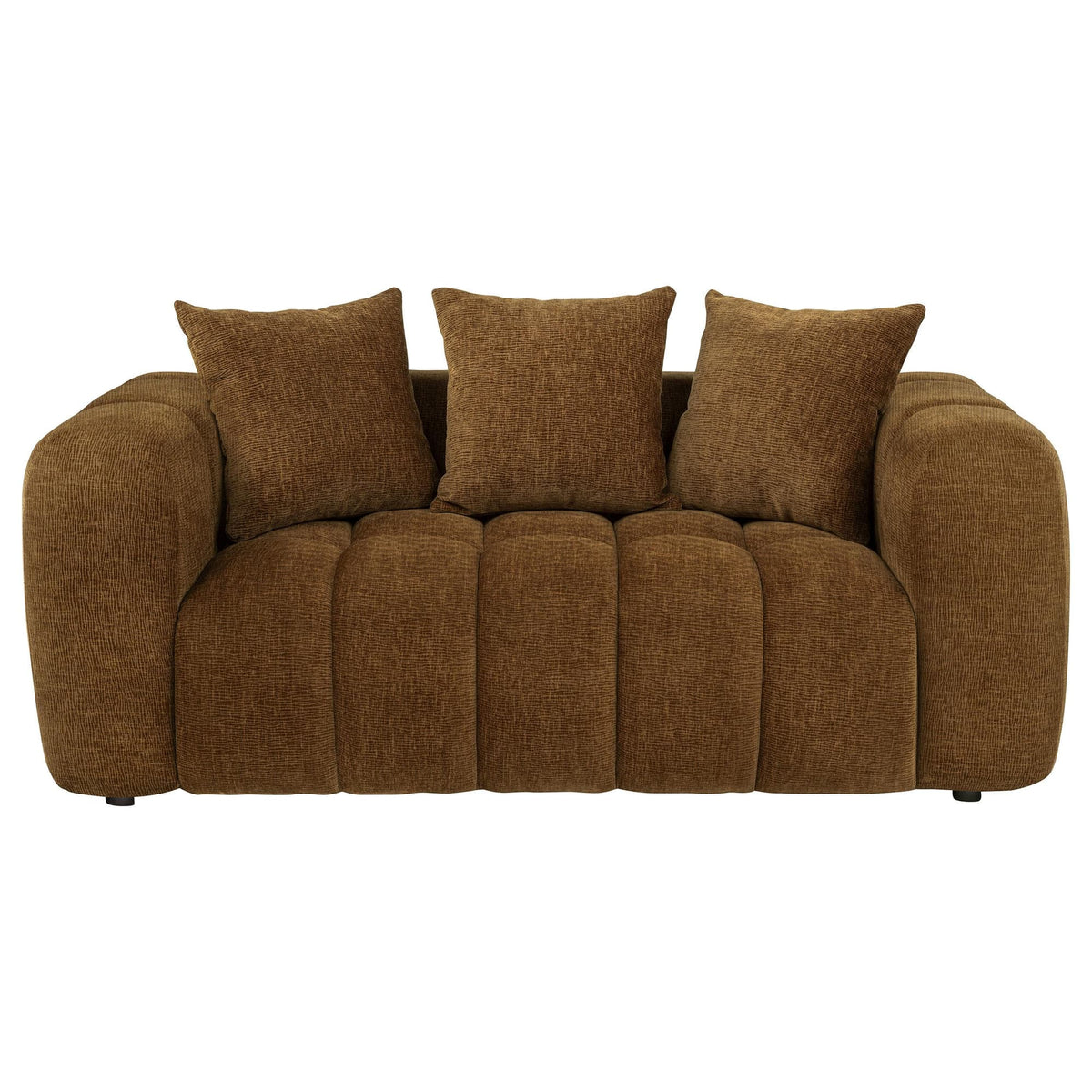 Lazaro 2-piece Fabric Upholstered Wide Channel Sofa Set Bronze — product image 8