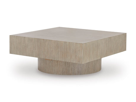 Gray Oak Veneer Coffee Table with Casters — product image 3