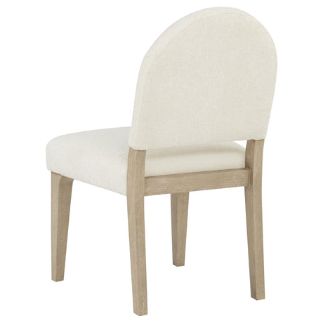 Lucaire Curved High Back Upholstered Dining Chair Cream Set of 2 — product image 6