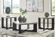 Two-Tone Gray Coffee Table with Two End Tables — product view