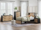 Kozmour Black/Brown Twin Bookcase Complete Bed Frame — product image 10