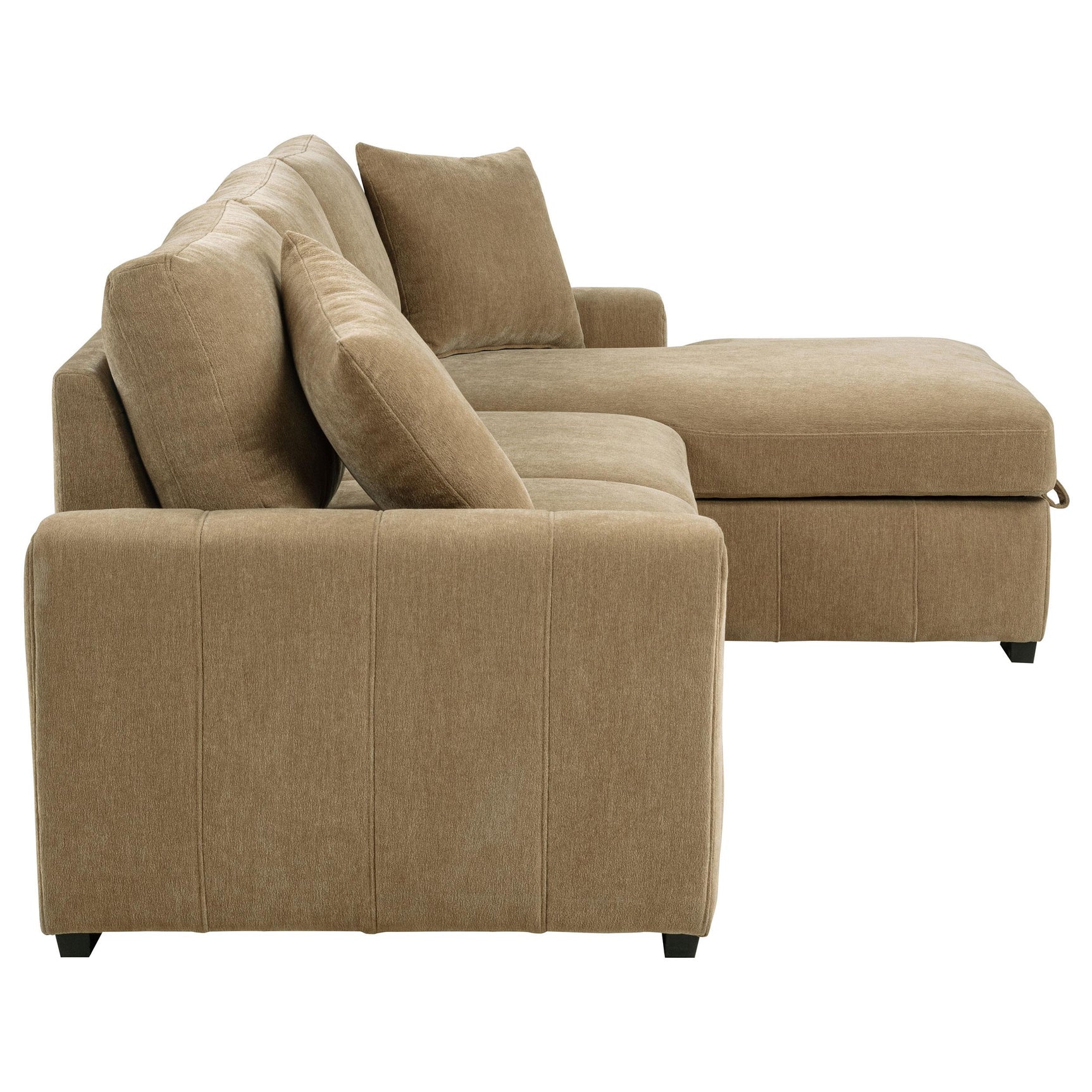 Pastrana Upholstered Sleeper Sectional Sofa Camel