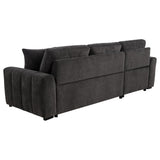 Pastrana Upholstered Sleeper Sectional Sofa Charcoal Grey