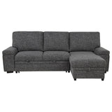 Demko Sleeper Sectional Sofa with Speaker and Storage Chaise Granite