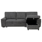 Demko Sleeper Sectional Sofa with Speaker and Storage Chaise Granite
