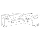 Tubasa Light Gray Sectional