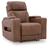 Clean-Slate Caramel Sofa, Loveseat and Recliner