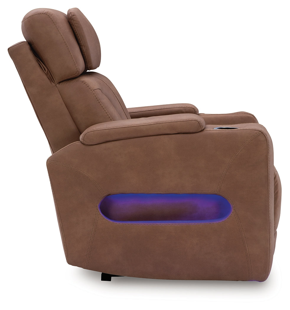 Clean-Slate Caramel Sofa, Loveseat and Recliner