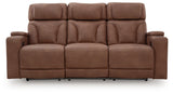 Clean-Slate Caramel Sofa, Loveseat and Recliner