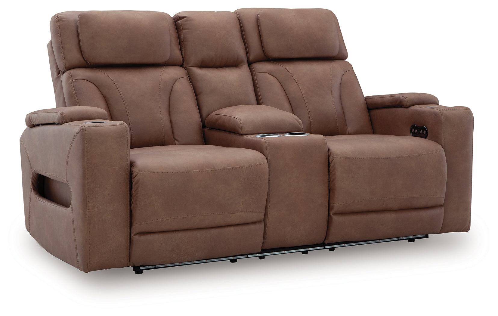 Clean-Slate Caramel Sofa, Loveseat and Recliner