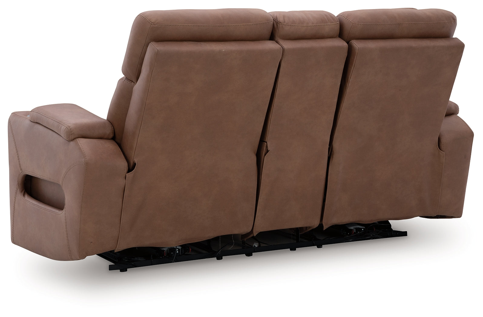 Clean-Slate Caramel Sofa, Loveseat and Recliner