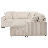 Devonshire Sleeper Sectional Sofa Storage Chaise Camel