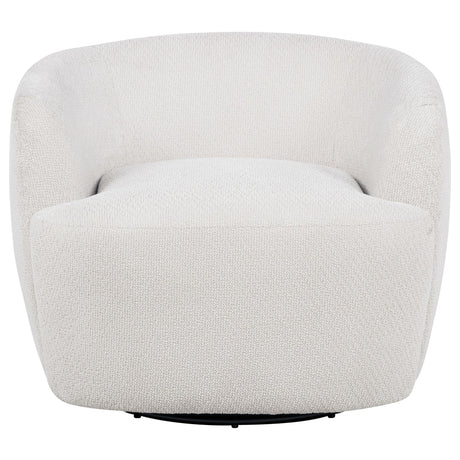 Hudson Fabric Swivel Accent Chair Ivory — product image 2