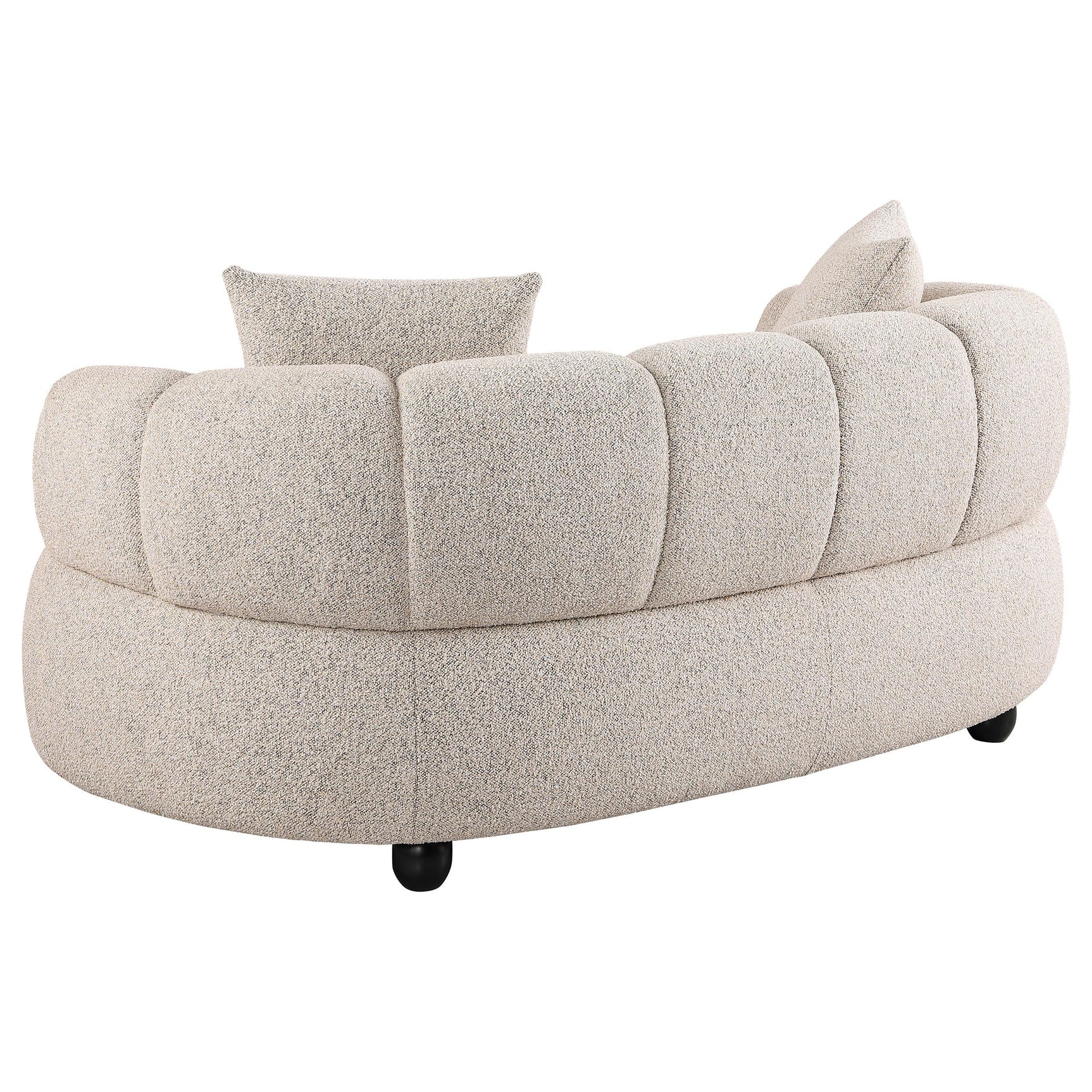Whitney Contemporary Channel Tufted Boucle Upholstered Sofa Set