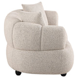 Whitney Contemporary Channel Tufted Boucle Upholstered Loveseat