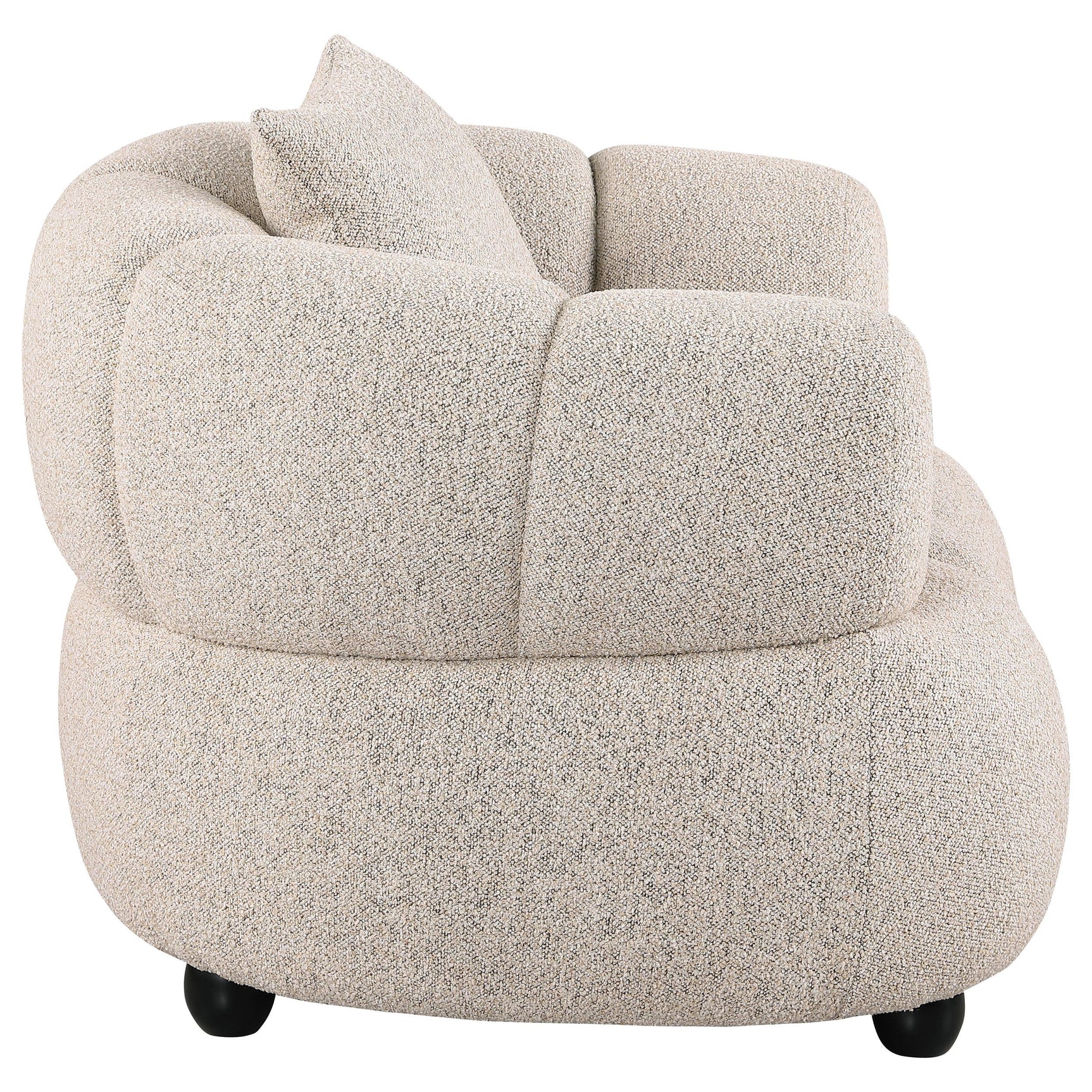 Whitney Contemporary Channel Tufted Boucle Upholstered Accent Chair