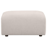 Burnett Chenille Upholstered Ottoman Ivory