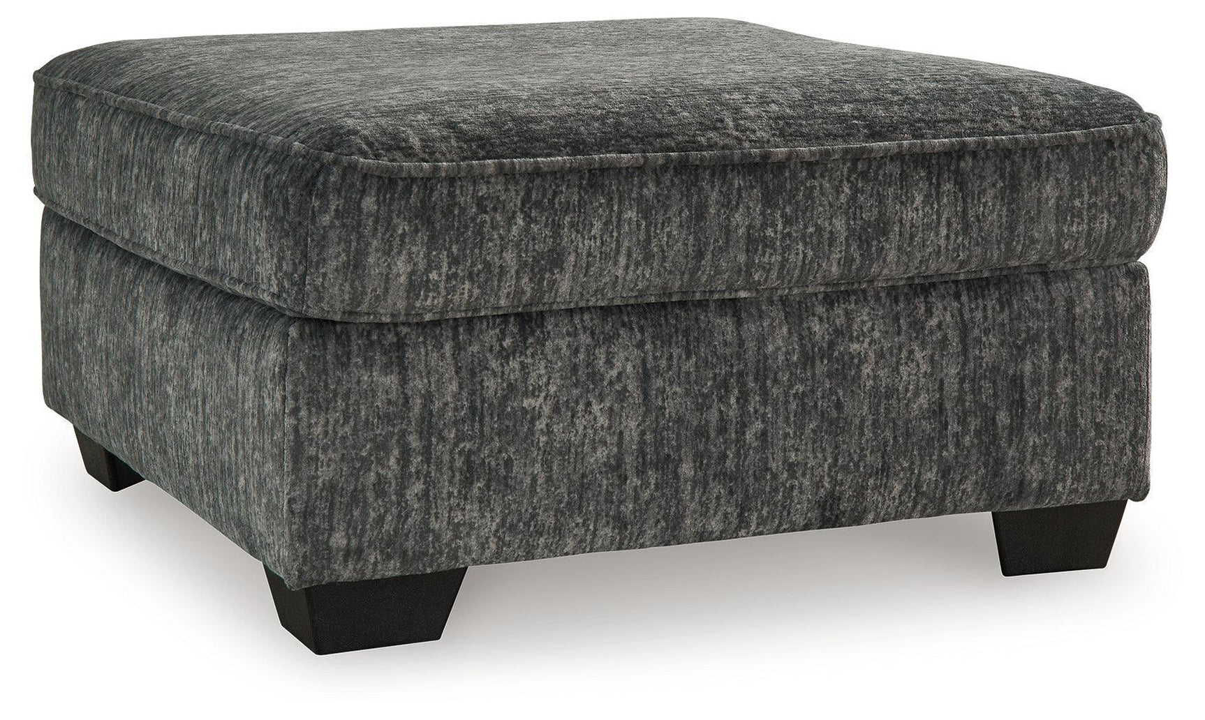 Lonoke Gunmetal Velvet Oversized Accent Ottoman