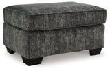 Lonoke Gunmetal Velvet Ottoman
