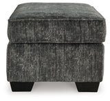 Lonoke Gunmetal Velvet Ottoman