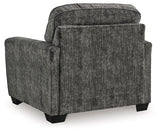 Lonoke Gunmetal Velvet Oversized Chair