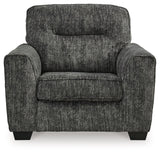 Lonoke Gunmetal Velvet Oversized Chair