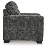 Lonoke Gunmetal Velvet Oversized Chair