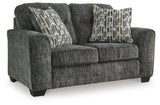Lonoke Gunmetal Velvet Loveseat