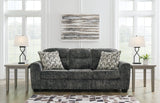 Lonoke Gunmetal Velvet Sofa