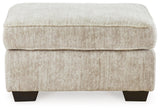Lonoke Parchment Velvet Ottoman