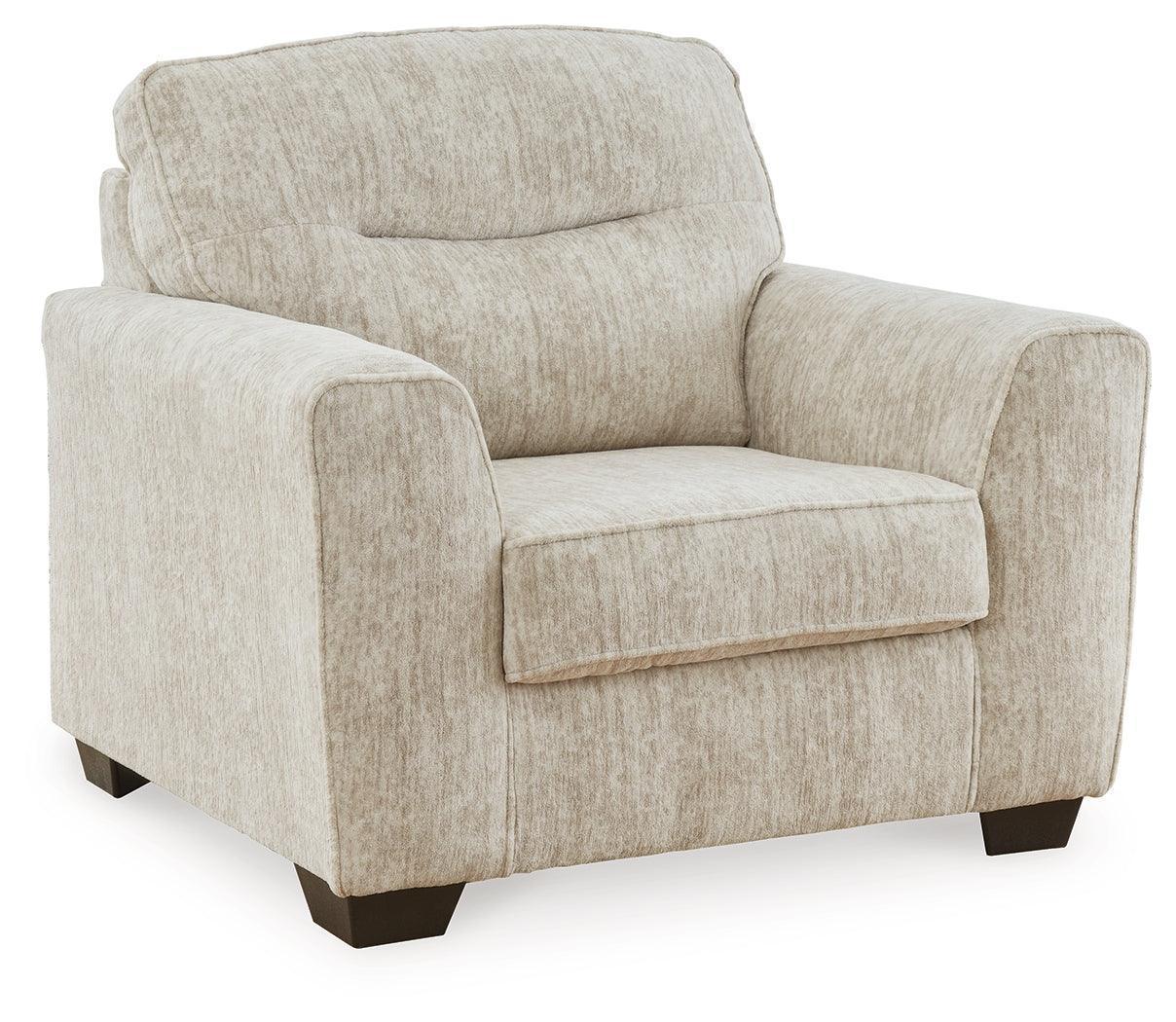 Lonoke Parchment Velvet Oversized Chair