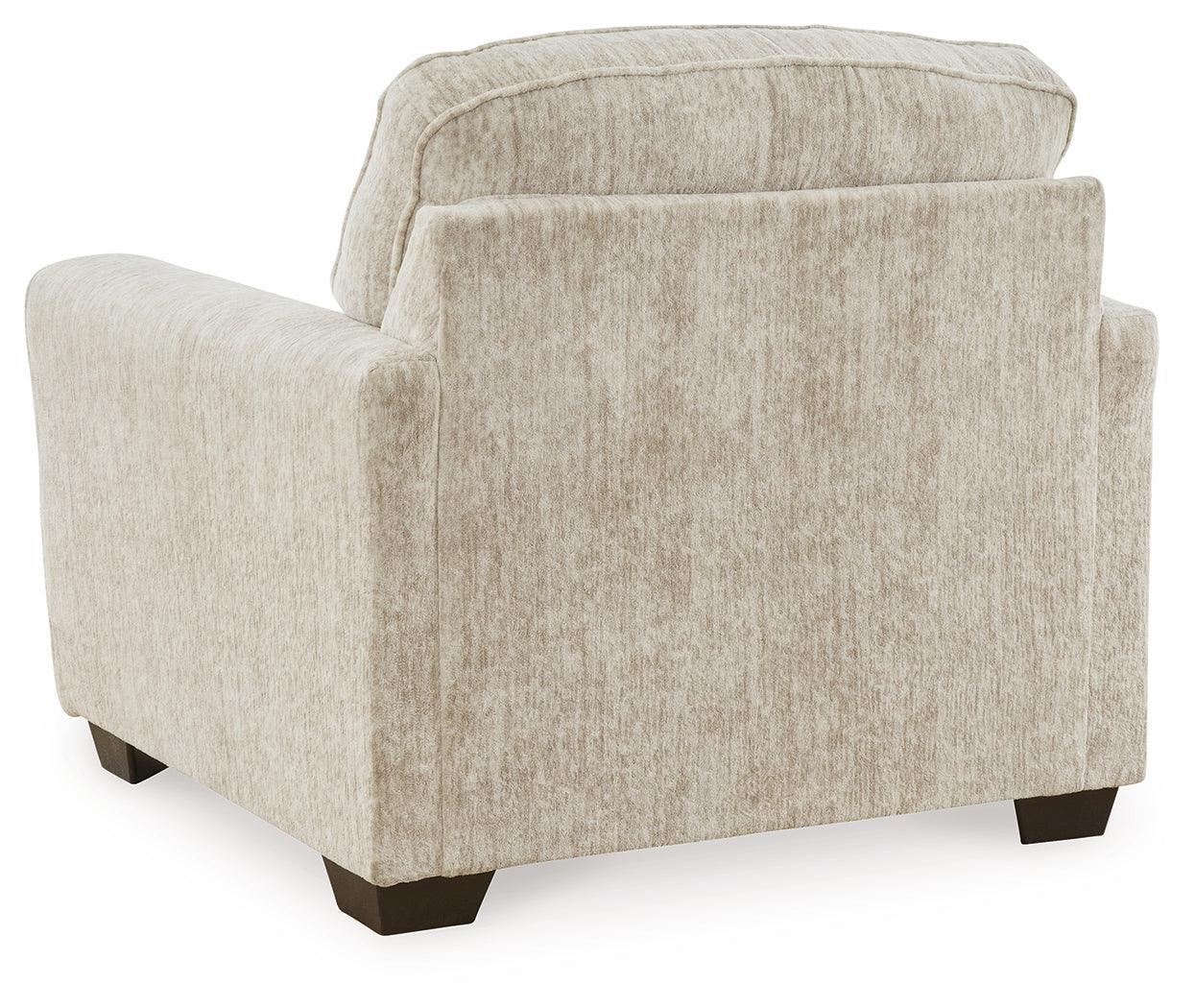 Lonoke Parchment Velvet Oversized Chair
