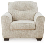 Lonoke Parchment Velvet Oversized Chair