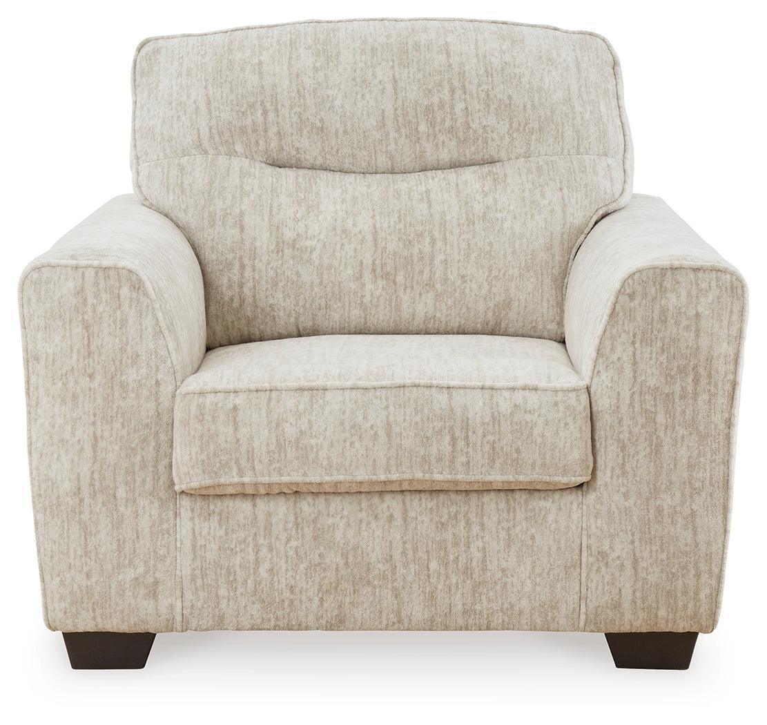 Lonoke Parchment Velvet Oversized Chair