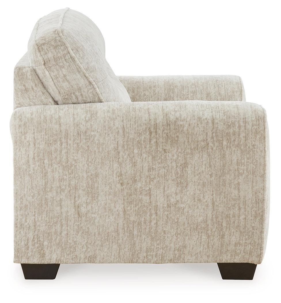 Lonoke Parchment Velvet Oversized Chair
