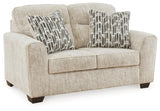 Lonoke Parchment Velvet Loveseat