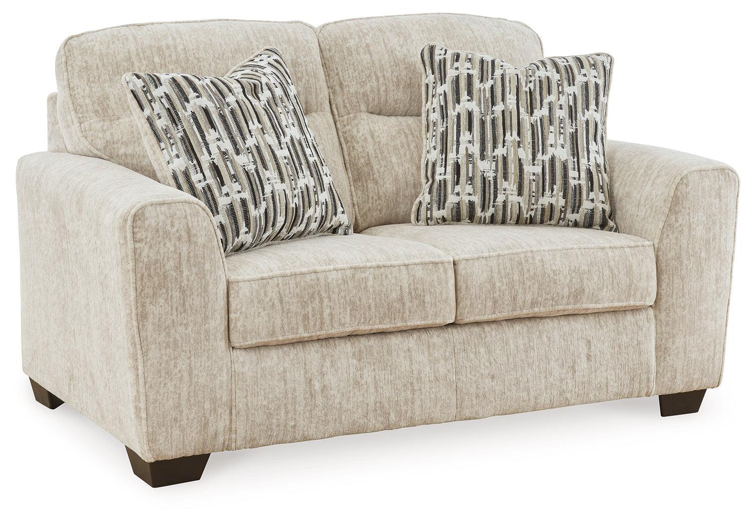 Lonoke Parchment Velvet Loveseat