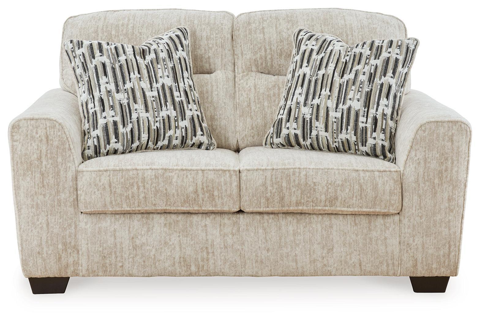 Lonoke Parchment Velvet Loveseat