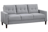 Bowen Grey Upholstered Tufted Track Arm Sofa